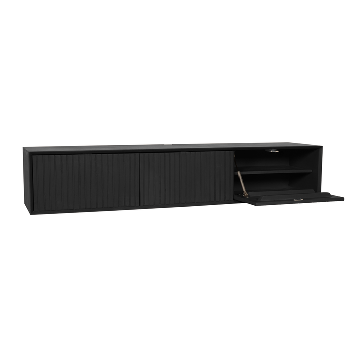 Zwevend tv meubel Madison Black | 160 cm-TV-meubels-Starfurn