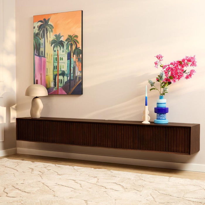 Zwevend tv meubel Madison Bruin - 240 cm-TV-meubels-Starfurn
