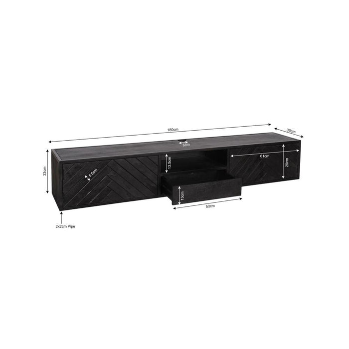 Zwevend tv meubel New York - 180 cm-TV-meubels-Starfurn