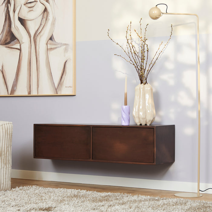 Zwevend tv meubel Vision Walnut | 120 cm-TV-meubels-Starfurn