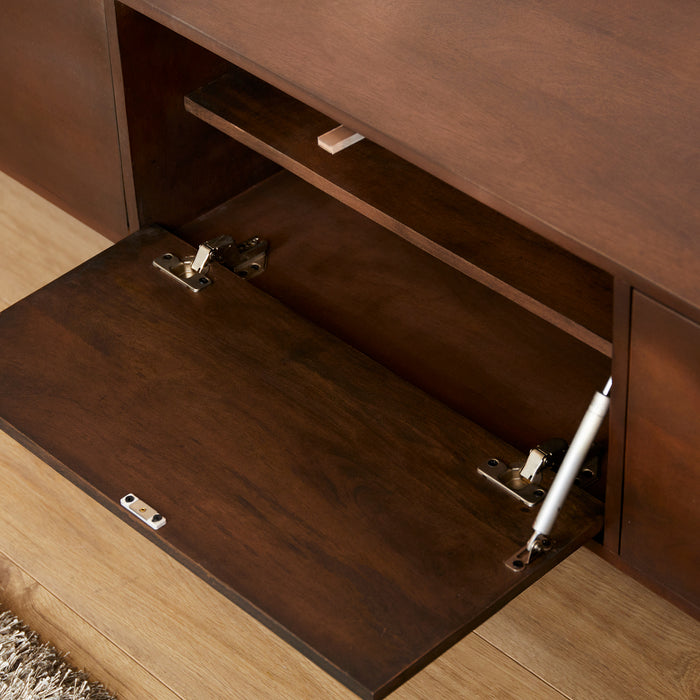 Zwevend tv meubel Vision Walnut | 200 cm-TV-meubels-Starfurn