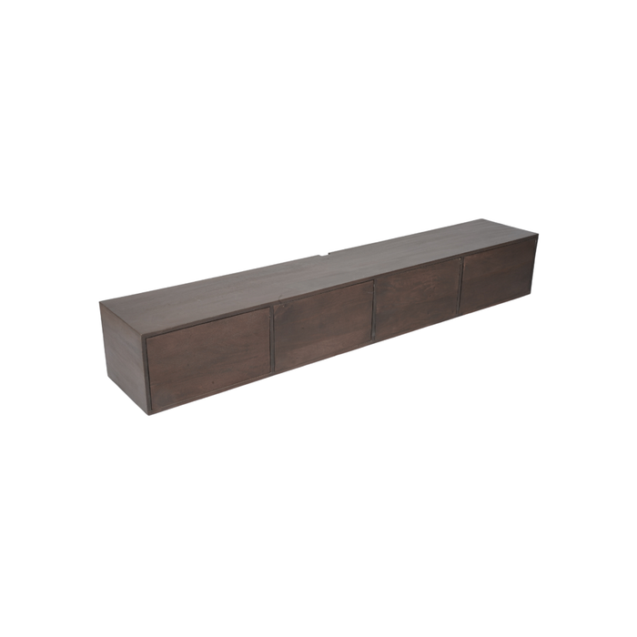 Zwevend tv meubel Vision Walnut | 240 cm-TV-meubels-Starfurn