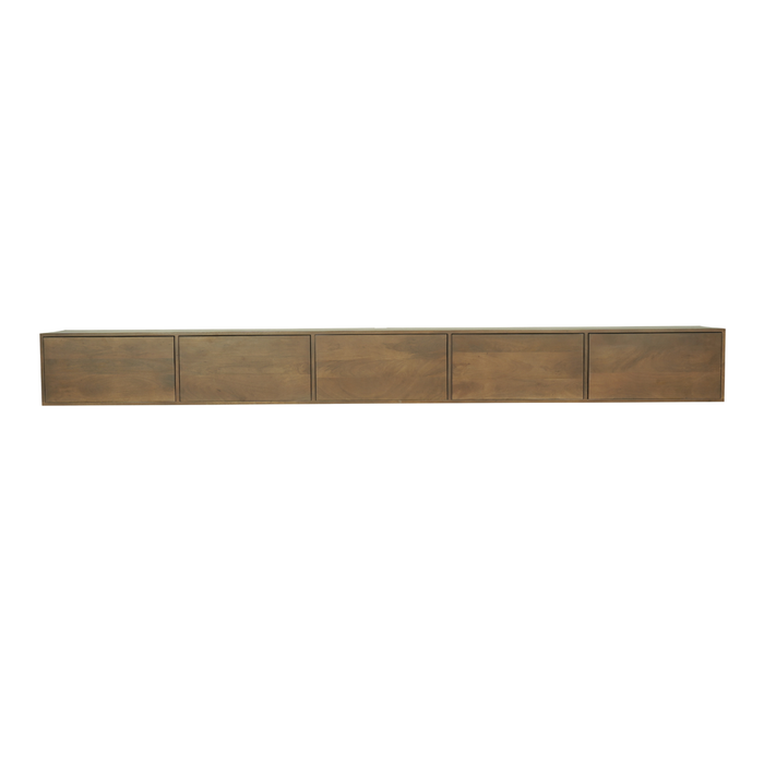Zwevend tv meubel Vision Walnut | 280 cm-TV-meubels-Starfurn