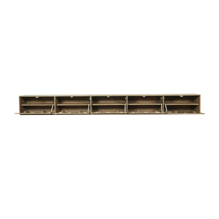 Zwevend tv meubel Vision Walnut | 280 cm-TV-meubels-Starfurn