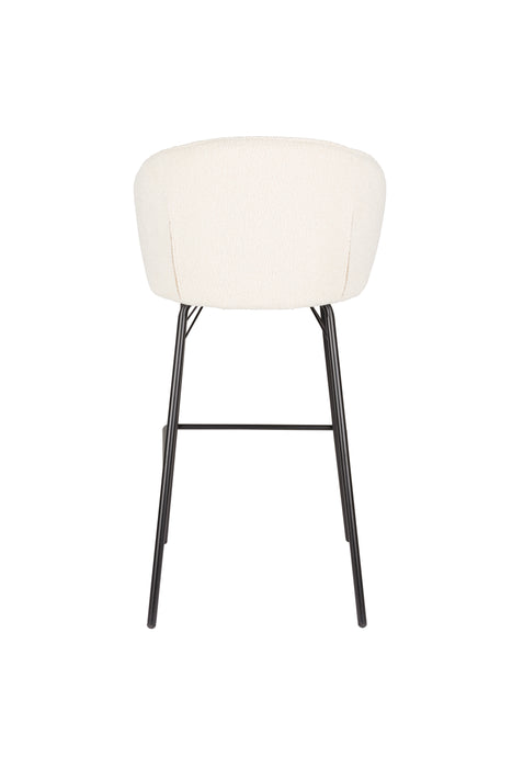 Barkruk Joa Barstool Polyester, Metaal Wit 75cm, sfeerbeeld 5