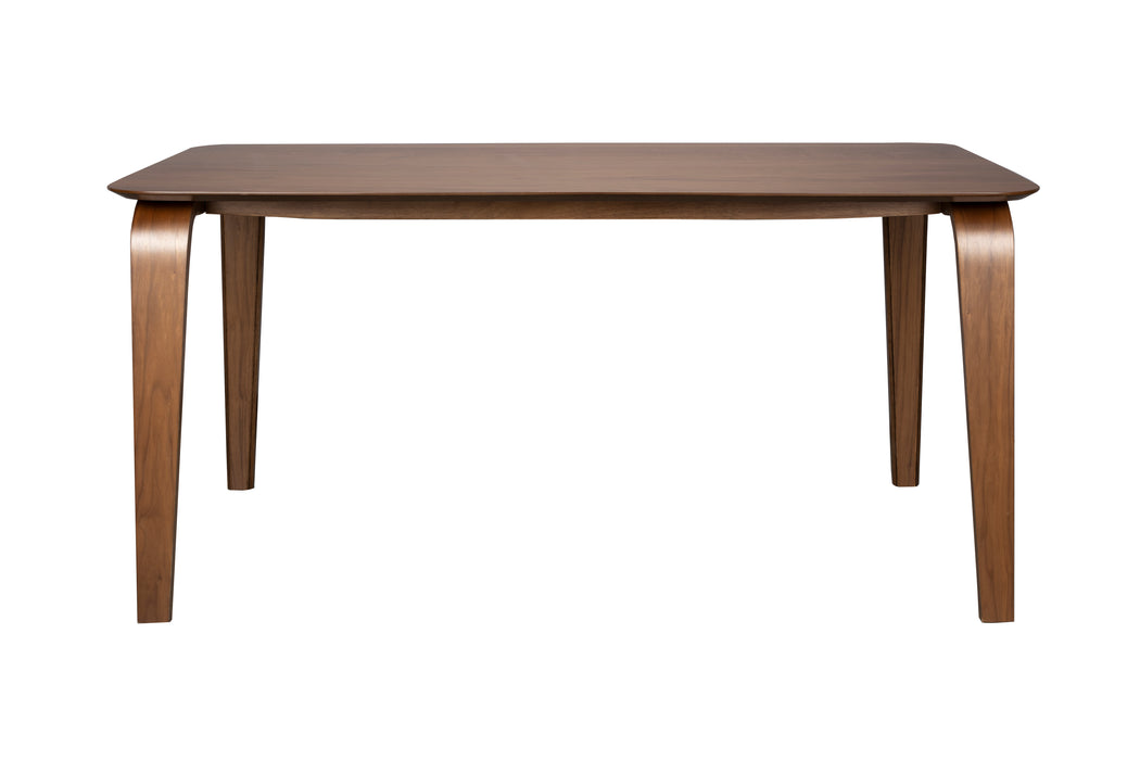 Eettafel Table Walnut veneer, Rubber wood Bruin 90x160, sfeerbeeld 6