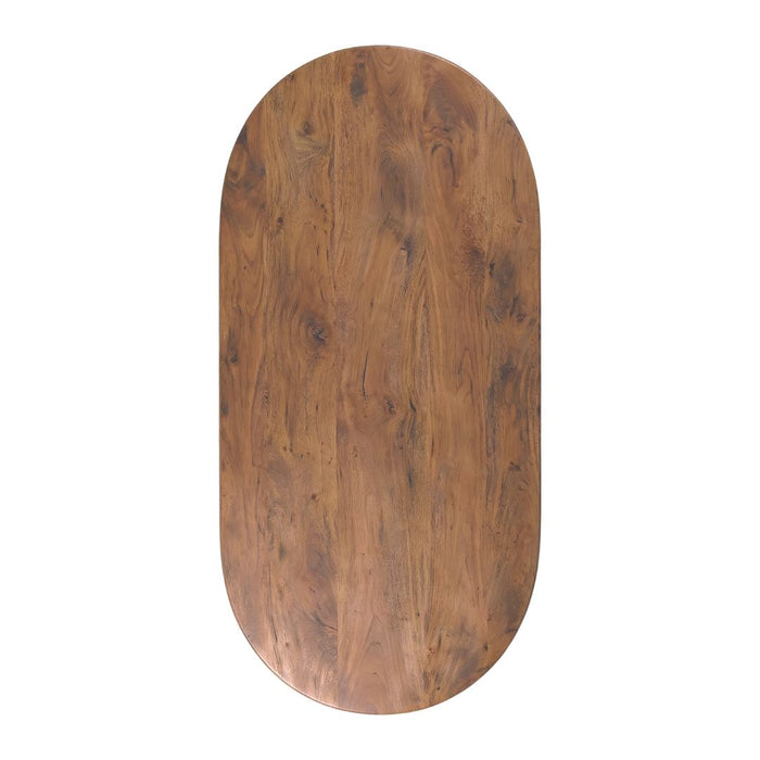 LABEL51 Eettafel Tafelblad Halve Cirkel Mangohout Nature smooth