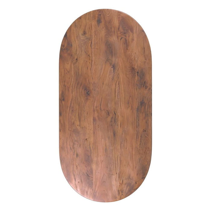 LABEL51 Eettafel Tafelblad Halve Cirkel Mangohout Nature smooth
