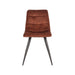 LABEL51 Eetkamerstoel Jelt - Rust - Velours - Zwart Metalen Frame