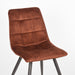 LABEL51 Eetkamerstoel Jelt - Rust - Velours - Zwart Metalen Frame
