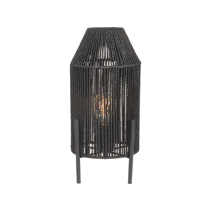 LABEL51 Tafellamp Ibiza - Zwart - Jute - 1-Lichts