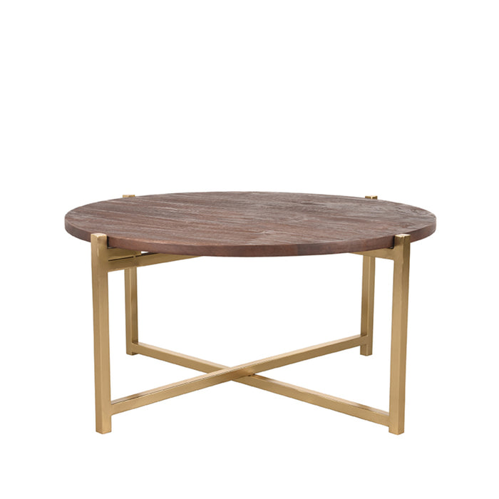 LABEL51 Salontafel Dox - Espresso - Mangohout - 70 cm - Rond
