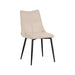 LABEL51 Eetkamerstoel Riv - Naturel - Cato - Zwart Metalen Frame