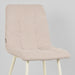 LABEL51 Eetkamerstoel Nino - Naturel - Boucle - Wit Metalen Frame