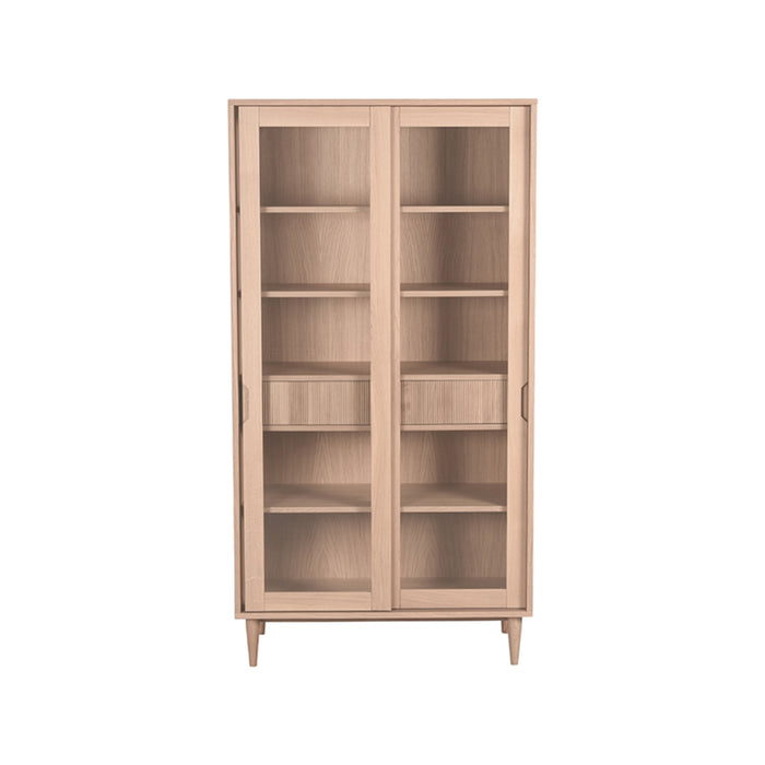 LABEL51 Vitrinekast Jule - Naturel - Eiken - One Size