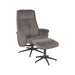 LABEL51 Fauteuil Bergen - Naturel - Velvet - Incl. Hocker