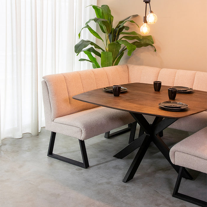 Eettafel Blake Mangohout Bruin Espresso, hoofdfoto