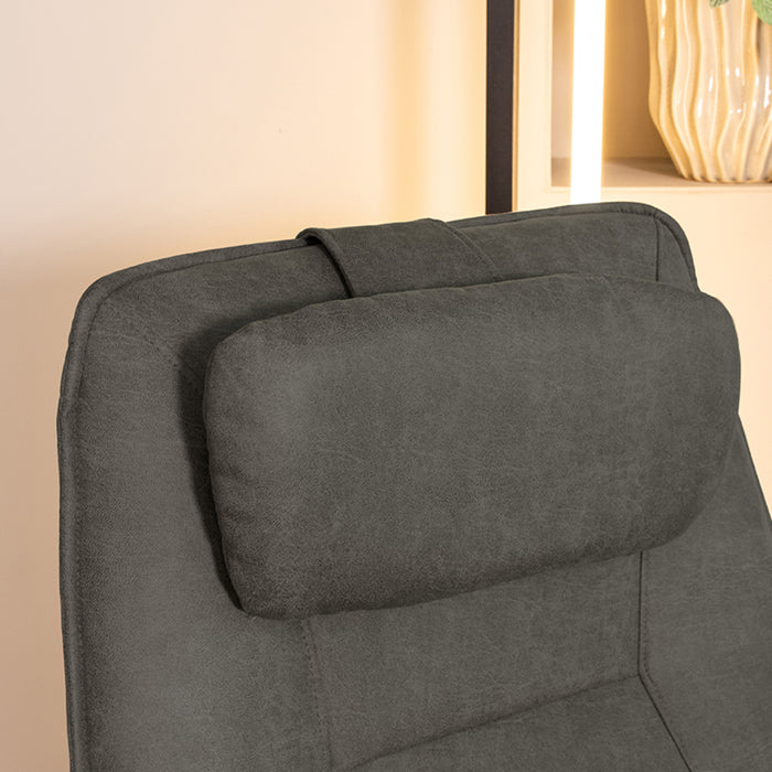Kussen Hoofdkussen Micro suede Donkergrijs Antraciet, hoofdfoto