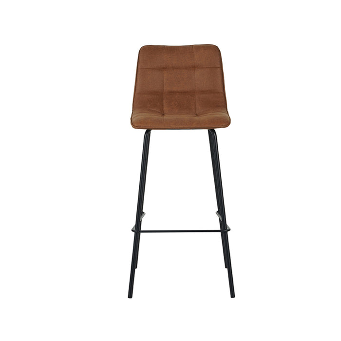 Barkruk Bistro Micro suede Bruin Cognac, hoofdfoto