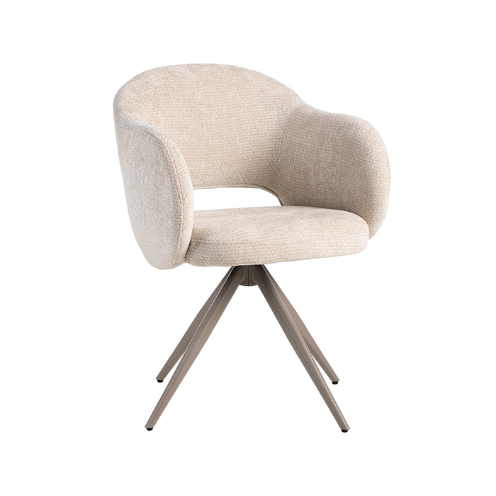 Esszimmerstuhl Lela - Natur - Elite - Taupe Metallrahmen