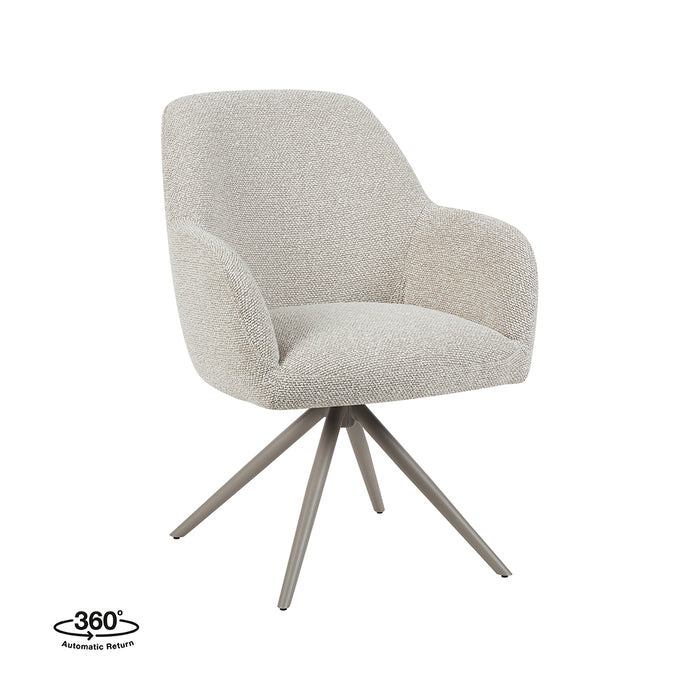 Esszimmerstuhl Sayuri - Natur - Royal Boucle - Taupe Metall...