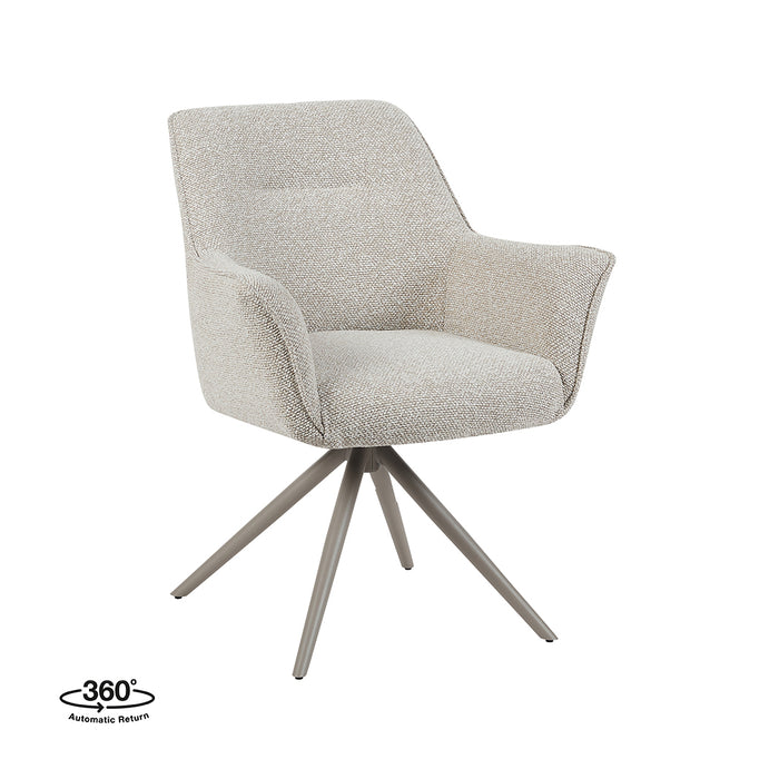 Esszimmerstuhl Kimora - Natur - Royal Boucle - Taupe Metall...