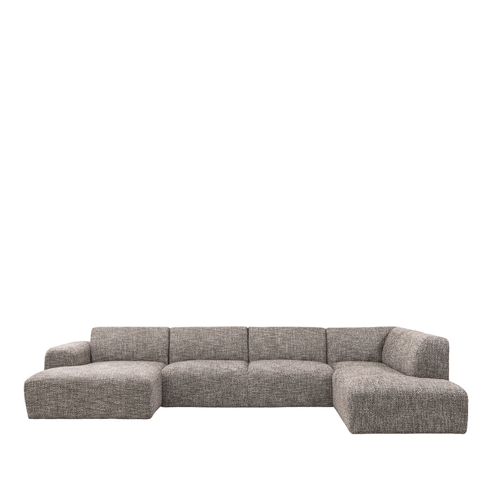 Hoekbank Verona Geweven Beige Rechts Taupe Silencio, hoofdfoto