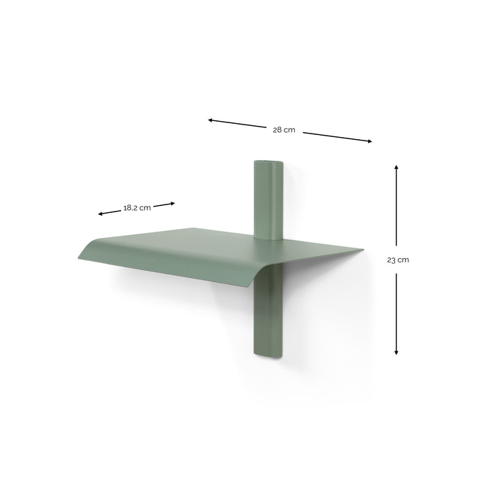 x OnMateria - HOLA 1 Wandplank - Dusty Green Spinder Design-Wandplanken-Spinder