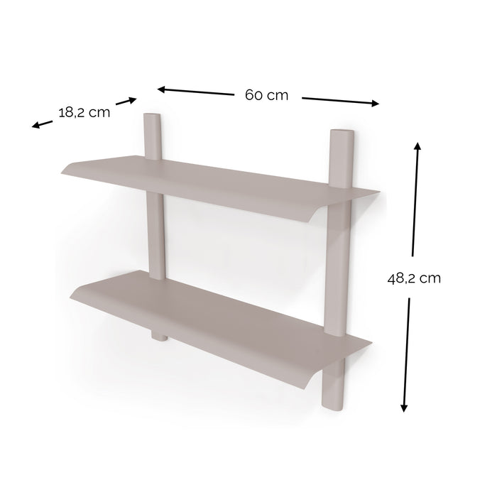 x OnMateria - HOLA 3 Wandplank - Silky Taupe Spinder Design-Wandplanken-Spinder